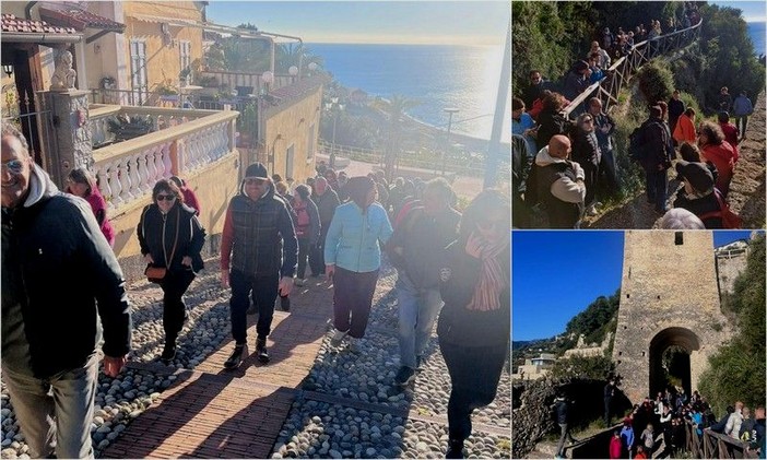 Ventimiglia, passeggiata alla scoperta della via Iulia Augusta: in tanti a &quot;Camminando tra terra e mare&quot; (Foto)