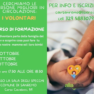 Sanremo: martedì prossimo al via il primo degli incontri in Comune del 'Centro aiuto alla vita'