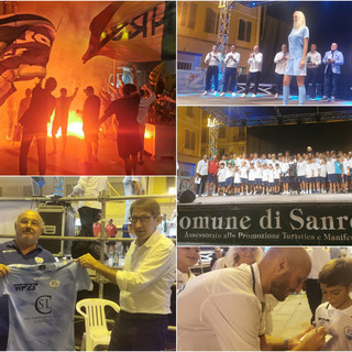 Calcio, Serie D. La Sanremese 2021/22 si presenta alla città. Le immagini della serata di gala biancoazzurra