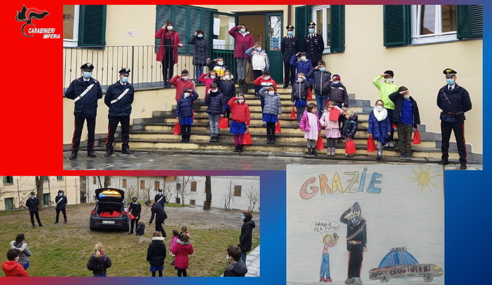 Triora: i Carabinieri consegnano i doni di Natale agli alunni della Scuola Primaria 'P.F. Ferraironi' (Foto)