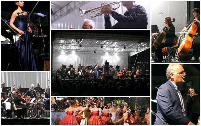 Bordighera: grande successo di pubblico ieri ai Giardini Lowe per il concerto dell'Orchestra Sinfonica (Foto)