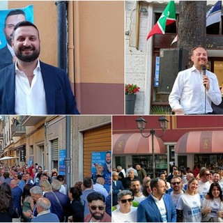 Ventimiglia verso il ballottaggio, Flavio Di Muro e Gabriele Sismondini chiudono la campagna elettorale (Foto e video)