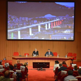 Liguria: Ponte San Giorgio a Genova, il Presidente Giovanni Toti &quot;Giornata simbolica più che per celebrare per essere di lezione al Paese&quot;