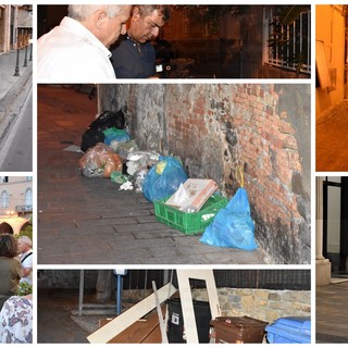 Sanremo: rifiuti e differenziata, prima serata della 'task force' con 30 verbali, nei primi 6 mesi sono stati già 900 (Foto e Video)