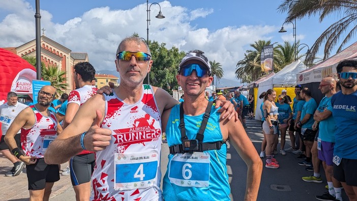 Il ventimigliese Claudio Della Morte alla Corsa del mare di Albenga, dove chiude col miglior tempo