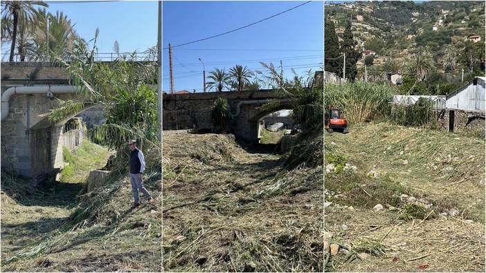 Pulizia annuale dei corsi d’acqua a Bordighera, Ingenito: &quot;Lavori al torrente Sasso e al rio Cà Bianca&quot; (Foto)