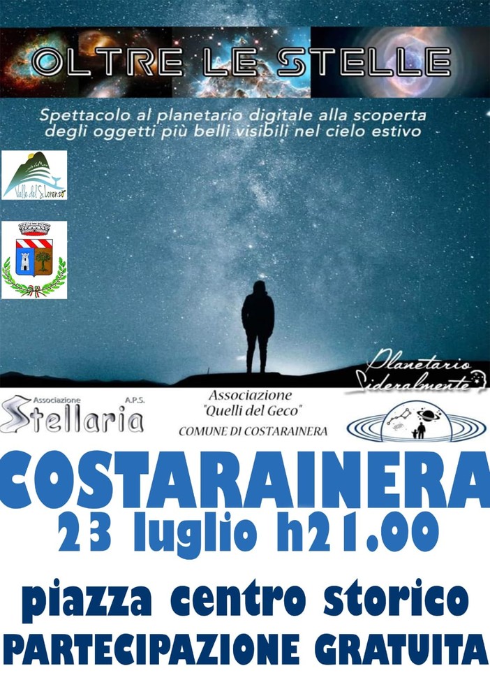 Costarainera: l'associazione culturale 'Quelli del geco' organizza &quot;Oltre le stelle, spettacolo al planetario&quot;