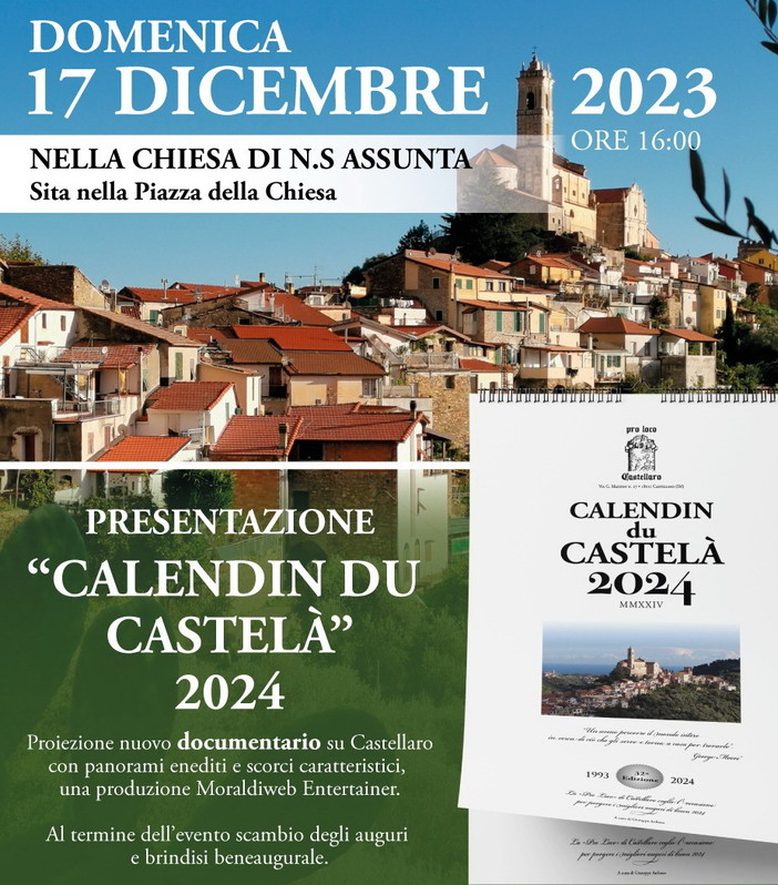 Castellaro: domenica prossima la presentazione del ‘Calendin di Castelà’ alla sua 32a edizione