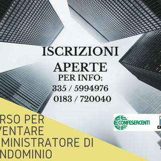 Imperia: aperte al Cescot Confesercenti le iscrizioni al corso per diventare amministratori di condominio