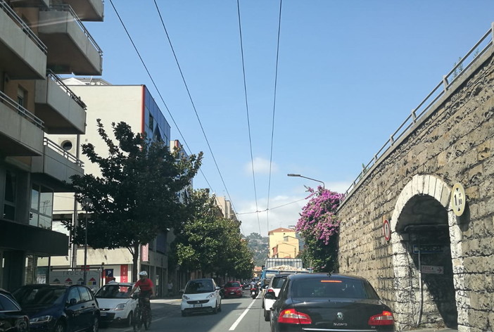 Ventimiglia: proseguono in tutto corso Genova i lavori di potatura della bouganville