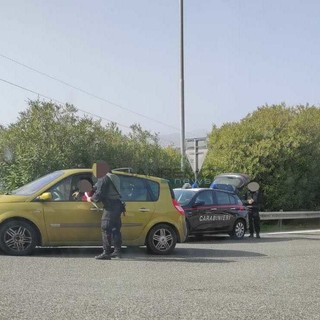 I controlli al casello di Bordighera