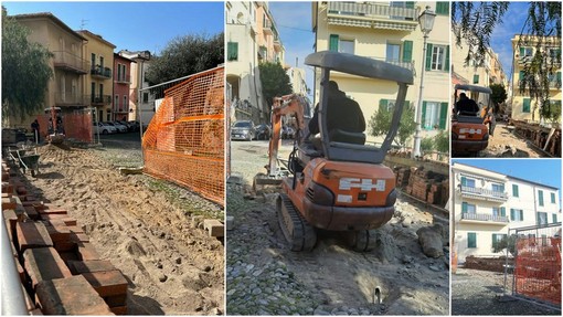 Bordighera, sopralluogo del sindaco Ingenito al cantiere di riqualificazione dei camminamenti nella città alta (Foto)