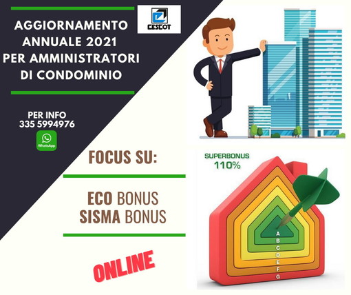 Corso di aggiornamento del Cescot Confesercenti annuale per gli amministratori di condominio