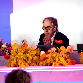 Alberto Biancheri in conferenza stampa al Casinò di Sanremo