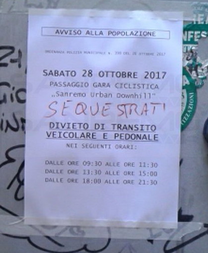 Sanremo: il successo della 'Urban Downhill' non piace a tutti, nella Pigna alcuni si sentono 'sequestrati' (Foto)