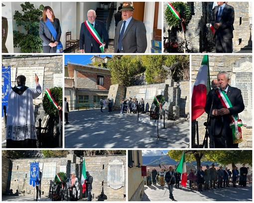 Pornassio: celebrata questa mattina la Festa dell'Unità Nazionale, con il Sindaco Adolfo il Generale Bellacicco (Foto)