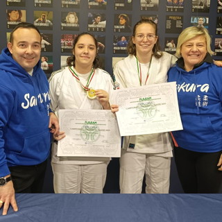 Lo Judo Club Sakura di Arma di Taggia torna dai campionati italiani di Ju Jitsu con due titoli