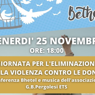 Vallecrosia: il 25 novembre alla sala polivalente una conferenza di Bethel contro la violenza sulle donne