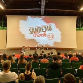 La conferenza stampa nella sala Roof 1 del teatro Ariston