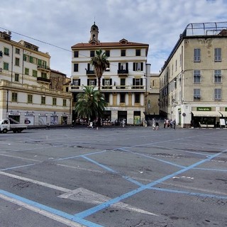 I lavori in piazza Eroi Sanremesi