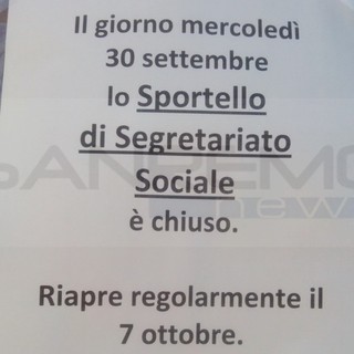 Ventimiglia: chiusura per una settimana dei Servizi Sociali, la protesta di un nostro lettore