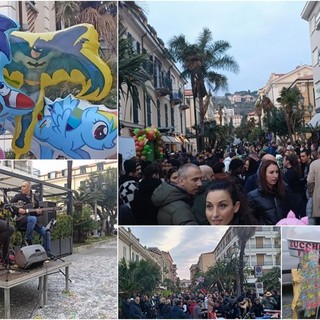 Bordighera festeggia il Carnevale: spettacoli e musica animano corso Italia (Foto e video)