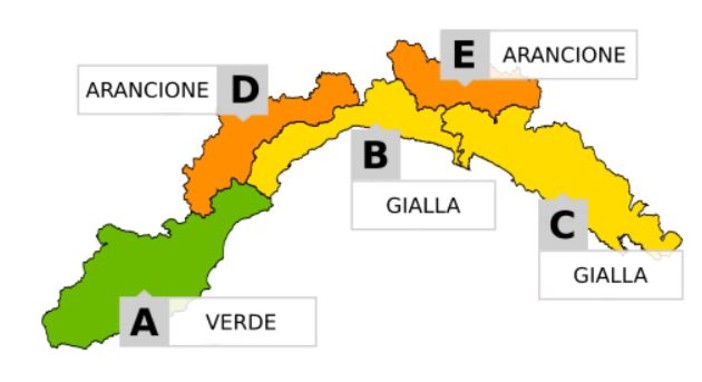 Ancora allerta neve ma anche per piogge diffuse e temporali. Il Ponente ligure risparmiato dalle maggiori criticità