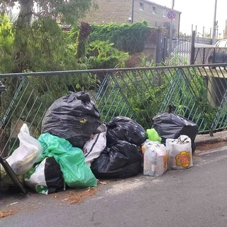 Sanremo: abbandono dei rifiuti in strada Borgo Opaco, la segnalazione di una lettrice (Foto)