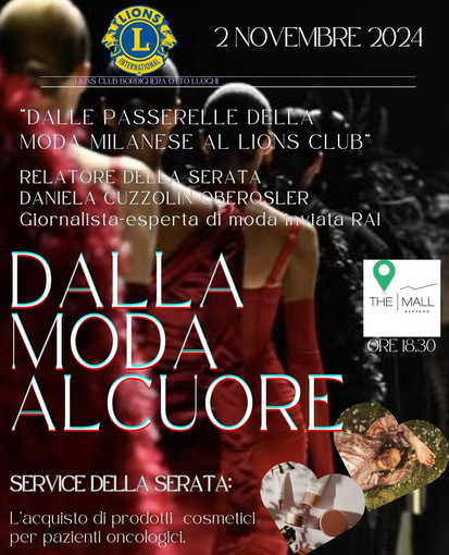 Dalle passerelle della moda milanese al Lions Club Bordighera Otto Luoghi con ‘Dalla moda al cuore’