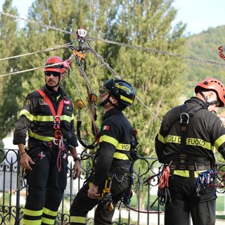 Anche il Comando dei Vigili del Fuoco di Imperia impegnati a Genova per una esercitazione (Foto e Video)