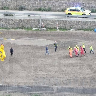 Taggia: bambina di 8 anni cade da Cavallo, l'elicottero la trasporta al 'Gaslini' con un braccio rotto (Foto)