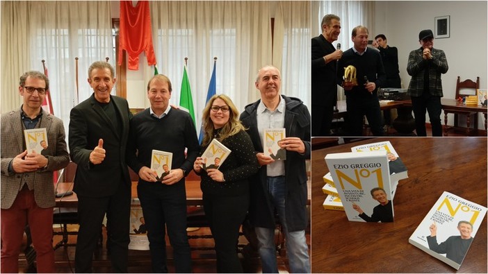 Dolceacqua, Ezio Greggio presenta il suo libro &quot;N° 1&quot; e consegna il Tapiro d'oro al sindaco Gazzola (Foto e video)