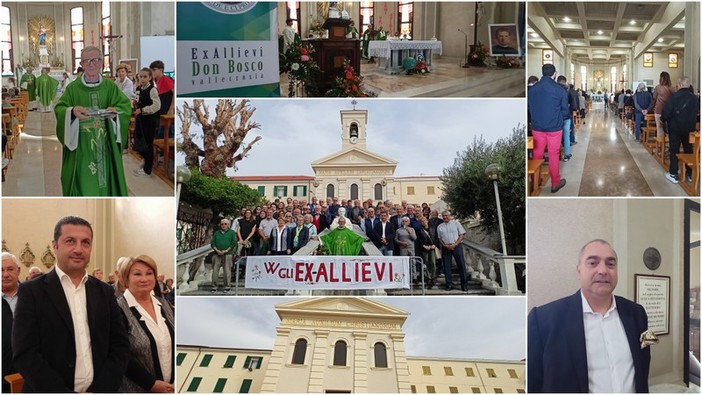 Vallecrosia festeggia gli ex allievi Don Bosco e il 50° di sacerdozio di don Santino (Foto e video)