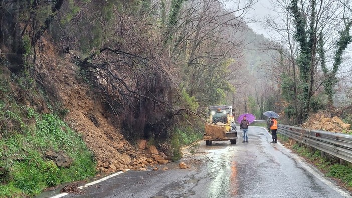 Maltempo: smottamenti in tutta la provincia, intervento in atto in Valle Argentina per una frana (Foto)