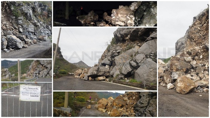 Valle Argentina: frana poco dopo il ponte di Loreto, isolate da ieri sera alcune frazioni di Triora (Foto)