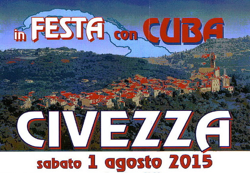 Civezza: sabato prossimo appuntamento con la 'Festa Cubana', dalle 19 musica e prelibatezze