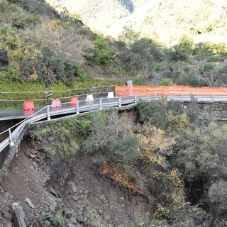 La frana che ha isolato Rocchetta Nervina