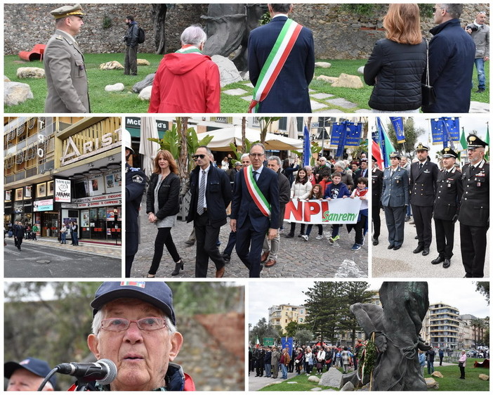 25 aprile molto partecipato quest'anno a Sanremo, Alfredo Schiavi &quot;Per fortuna non c'è nessun Ministro dell'Interno&quot; (Foto e Video)