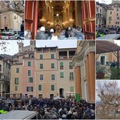 Dolceacqua, picchetto d'onore al funerale dell'ispettore della Polfer Paolo Rossi (Foto e video)