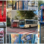 Sanremo: fermate dell’autobus sponsorizzate, un anno dopo graffiti e scritte dei vandali (Foto)