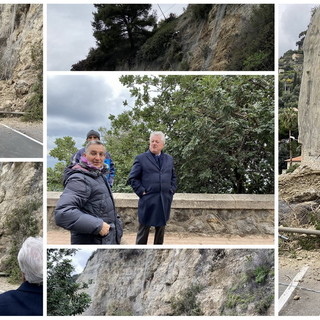 Ventimiglia: frana di corso Toscanini, accordo tra Anas e Comune per la pulizia della strada (Foto e Video)