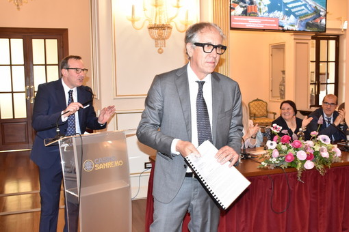 Alberto Biancheri all'evento per la chiusura del suo mandato 2014-2024