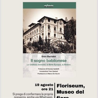 Sanremo: venerdì prossimo, presentazione libro 'Il sogno babilonese' di Enzo Barnabà