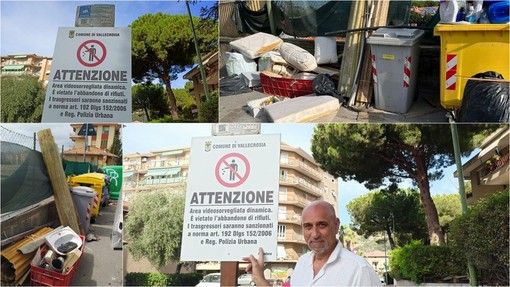 Vallecrosia, Fazzari: &quot;Serrati servizi di repressione e sanzioni per i 'furbetti dei rifiuti'&quot; (Foto e video)