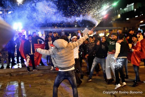 I festeggiamenti per le strade di Sanremo