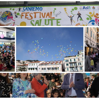 Sanremo: con un lancio di palloncini in piazza Colombo al via questa mattina il Festival della Salute (Foto e Video)