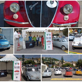 Imperia: alle 'Vele d'Epoca' oggi in esposizione una serie di mitiche Fiat 500 rare con il 'Club Italia' (Foto)