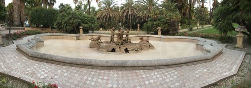 Sanremo: ripulita e riportata al suo splendore la fontana dei giardini di Villa Ormond (Foto)