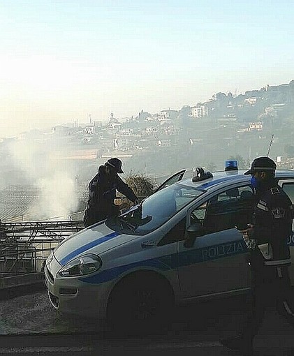 L'intervento della Polizia Municipale