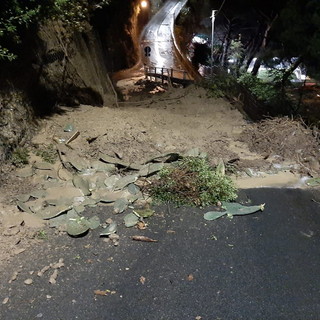 Ventimiglia: gravi problemi per i residenti di via Bandette, una frana isola diverse famiglie da stanotte (Foto)